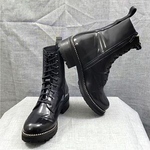 Steve Madden Black Combat Boots